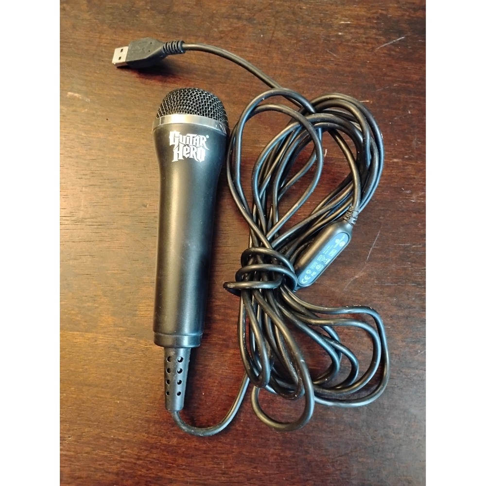Guitar Hero USB Wired Microphone Activision Black for Xbox PS3 PS4 Wii Rock Band